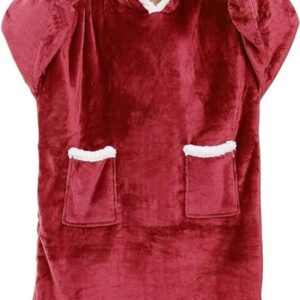 Felpa con cappuccio oversize da donna in morbido pile comoda felpa soffice con tasca frontale