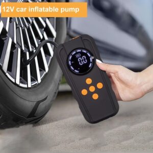 Avviatore d’Emergenza Portatile 12V con Compressore Integrato | Power Bank, Display LED e Luce di Emergenza