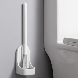Scopino WC in Silicone con Design a Mazza da Golf | Setola Flessibile TPR, Asciugatura Rapida e Supporto Antigoccia