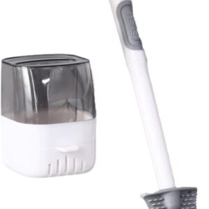 Scopino per WC da Parete in Silicone, con Manico Ricaricabile e Design Salvaspazio