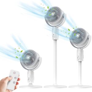 Ventilatore Ricaricabile 3-in-1 da Pavimento – Portatile, Silenzioso, Regolabile con Telecomando