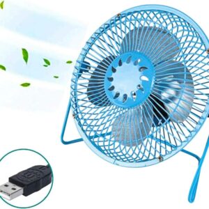 Mini ventilatore da tavolo in metallo alimentazione con usb