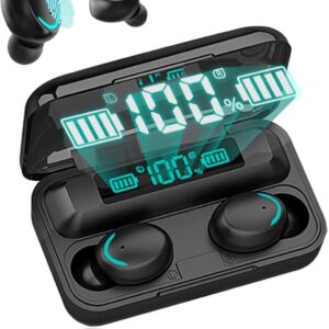 Cuffie Bluetooth 5.0 Senza Fili in Ear Impermeabile Auricolari con Display LED