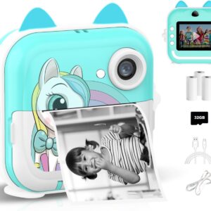 Macchina Fotografica Istantanea per Bambini (celeste)