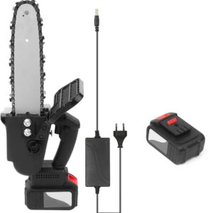 Sega a catena a batteria senza spazzole 24V Batteria  Caricabatterie rapido incluso Kit sega elettrica portatile per potatura da 10 pollici