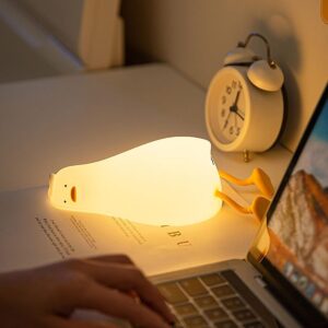 Luce Notturna a Forma di Anatra – Lampada LED Ricaricabile in Silicone