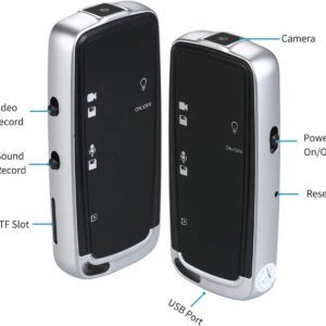 Mini Registratore Vocale con Videocamera con display USB Digital Dispositivo di Registrazione Digitale per Interviste a Conferenze, Riduzione del Rumore Acustico, Qualità del Suono HD