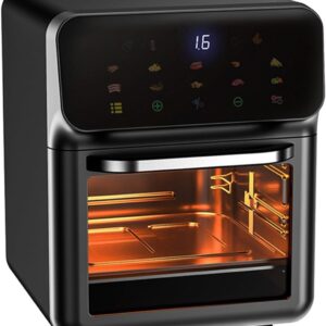 Friggitrice ad aria calda 12 litri 1800w senza olio touch screen lcd