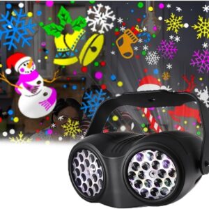 Proiettore doppio luci esterno decorazione babbo natale stelle pupazzo di neve