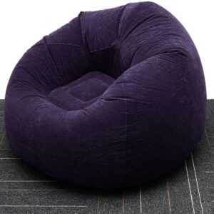Divanetto Gonfiabile Multifunzione per Interni ed Esterni, blu Sferico, in PVC Floccato