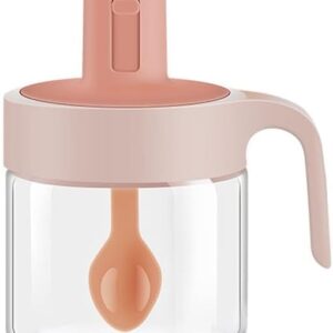 Barattolo per condimenti con cucchiaio retrattile per spezie in vetro con coperchio e cucchiaio ottimo per la tua cucina