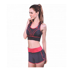 Copper Slimming Running & Yoga Fitness Con pantaloncini e Top  taglia unica con tessuto super elastico confortabile