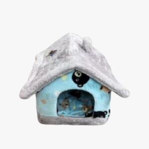 Cuccia Pieghevole per Cani e Gatti, Casa per Animali Domestici con Fondo Impermeabile e Cuscino Rimovibile (43x39x43 azzurro)