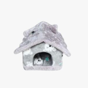 Cuccia Pieghevole per Cani e Gatti, Casa per Animali Domestici con Fondo Impermeabile e Cuscino Rimovibile (45x35x38 rosa)
