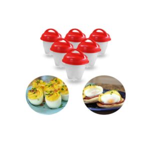 Cuoci Uova in Silicone kit da 6 pz- ideale per Uovo Sodo -Frittata -Omelette Singola