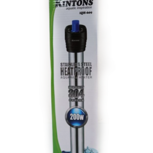 Scaldabagno sommergibile in metallo per acquario con termostato Kintons IQH-609-200w