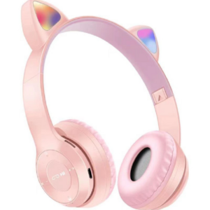 Cuffie stereo bluetooth 5.0 senza filo con orecchie di gatto led colorati Y47M