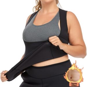 Canotta Fitness da Donna Sauna Hot Effetto Snellente e Dimagrante Silhouette in neoprene