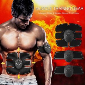 Elettrostimolatore Per Muscoli Addominali Braccia Gambe 3 x EMS Mobile Gym Body