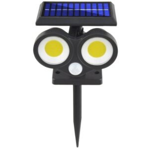 Faretto solare da esterno a led cob lampada da parete applique impermeabile ip65