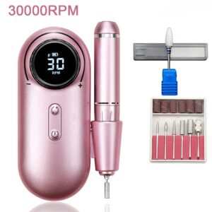 30000PRM trapano per unghie elettrico ricaricabile portatile con Display LCD strumento professionale per unghie