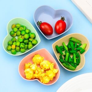 Set 10 Piatti Piatto Forma Di Cuore Riutilizzabili Multifunzione Plastica Cucina