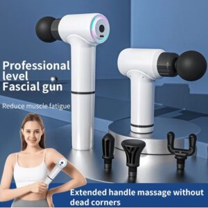 Massaggiatore portatile fascial gun per muscoli schiena addominali dolori allungabile