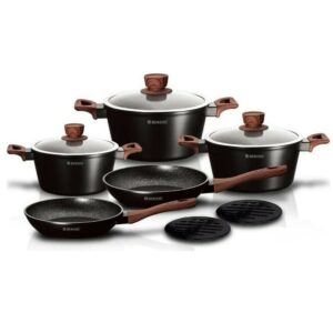 Batteria di pentole Herzog set 10 pezzi ghisa antiaderente