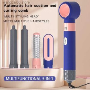 Asciugacapelli multifunzionale 5 in 1 pettine arricciacapelli