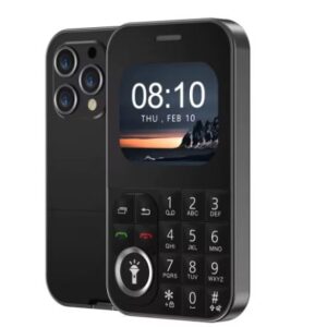 Mini Telefono Cellulare GSM Doppia SIM con Schermo da 2,01 (nero)