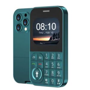 Mini Telefono Cellulare GSM Doppia SIM con Schermo da 2,01 (verde)