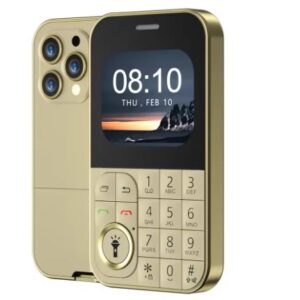 Mini Telefono Cellulare GSM Doppia SIM con Schermo da 2,01 (oro)