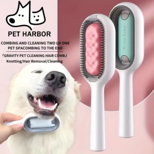 Petter Spazzola per Toelettatura 3 in 1 – Pettine per Animali Domestici con Pulizia Automatica