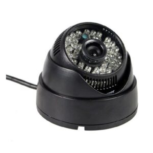 Telecamera dome ccd sony lente 6 mm 420tvl infrarossi 48 led soffitto nera 2588