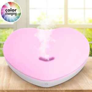 Diffusore aroma per ambiente 200ml a forma di cuore con luci led