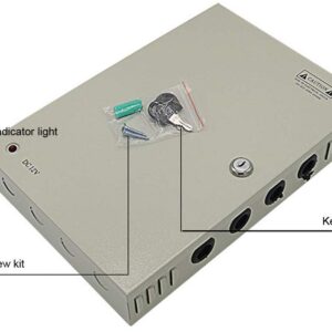 Alimentatore CCTV 9 Canali Uscita 12 V 20 Amp Scatola Porta con Fusibile PTC Alimentatore CCTV DVR Sistema di Sicurezza e Telecamere