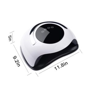 Lampada Uv a Led per unghie con touch screen 4 Impostazione timer Sensore a infrarossi automatico 120 W Luce per smalto gel ad asciugatura rapida