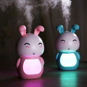 Nuovo umidificatore a Cartoni Animati Mini umidificatore a Tre posti con Coniglio Mengba Portatile Silenzioso