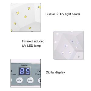 Aspiratore Per Unghie 3 in 1 54 W Con 36 Uv Led Luce E Macchina Per Unghie Con 25000 Rpm Salone Di Bellezza E Manicure