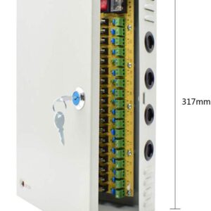 Alimentatore CCTV 18 canali Uscita 12 V 30 Amp Scatola Porta con Fusibile PTC Alimentatore distribuito per CCTV DVR Sistema di Sicurezza e telecamere