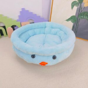 Letto per Gatti e Cani di Piccola Taglia - Morbido, Caldo, Resistente e Lavabile - Perfetto per Tutte le Stagioni (celeste)