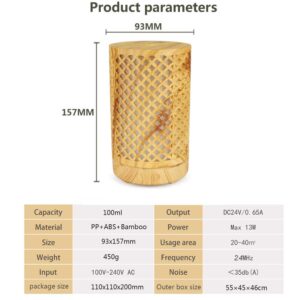 Umidificatore bambini a freddo diffusore aromi diffusore a ultrasuoni aromaterapia terapie 100ml di legno