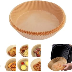 50 pz Fodere per forno in carta rotonda carta pergamena per friggitrice ad aria carta forno per friggitrice ad aria fodere friggitrice ad aria monouso antiaderenti