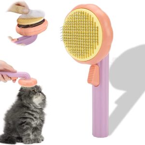 Spazzola autopulente per cani gatti cuccioli conigli animali domestici per toelettatura rimuove delicatamente il sottopelo sciolto per cani e gatti per peli corti e lunghi