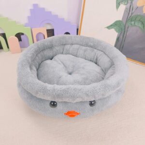 Letto per Gatti e Cani di Piccola Taglia - Morbido, Caldo, Resistente e Lavabile - Perfetto per Tutte le Stagioni (grigio)