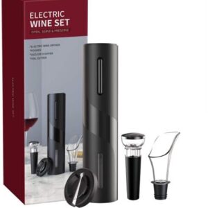Apribottiglie elettrico set di apribottiglie elettrico con pile tagliapasta stagnola tappo bottiglia di vino versatore di vino per casa ristorante festa come regalo per famiglia