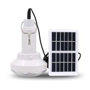 Lampadina LED portatile con pannello solare e gancio