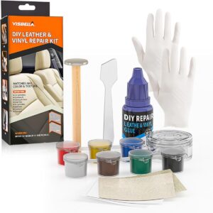 Visbella  Kit di Riparazione Universale per Sedili Auto, Tessuti e Pelle