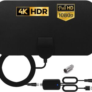 Antenna tv interna antenna per dtt dvb-t/dvb-t 2 per tv digitale con amplificatore segnale antenna support 4k hd