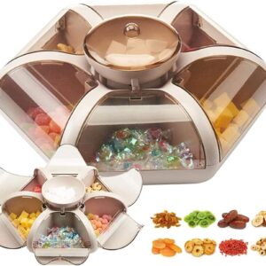 Vassoio rotante a forma di fiore per la frutta secca caramelle porta snack